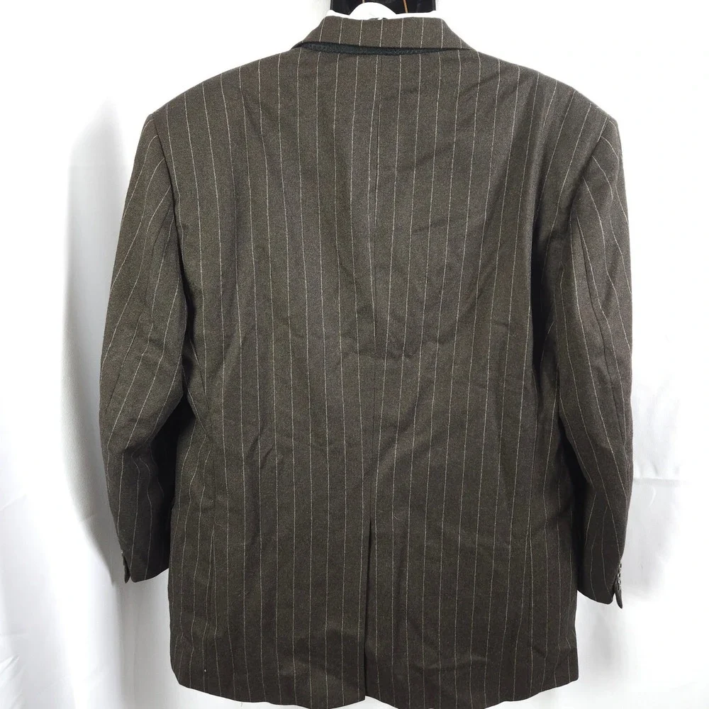 Brooks Brothers Gray Pinstripe Wool Sport Coat Men's Approx 46R‎